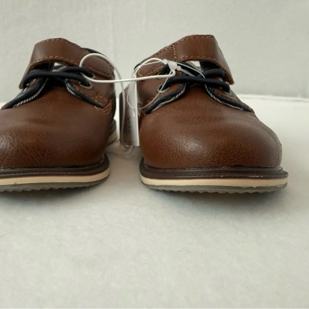 NWT- Cognac Faux Laceup Boys Toddler Portocognac Size‎ 5 Shoes